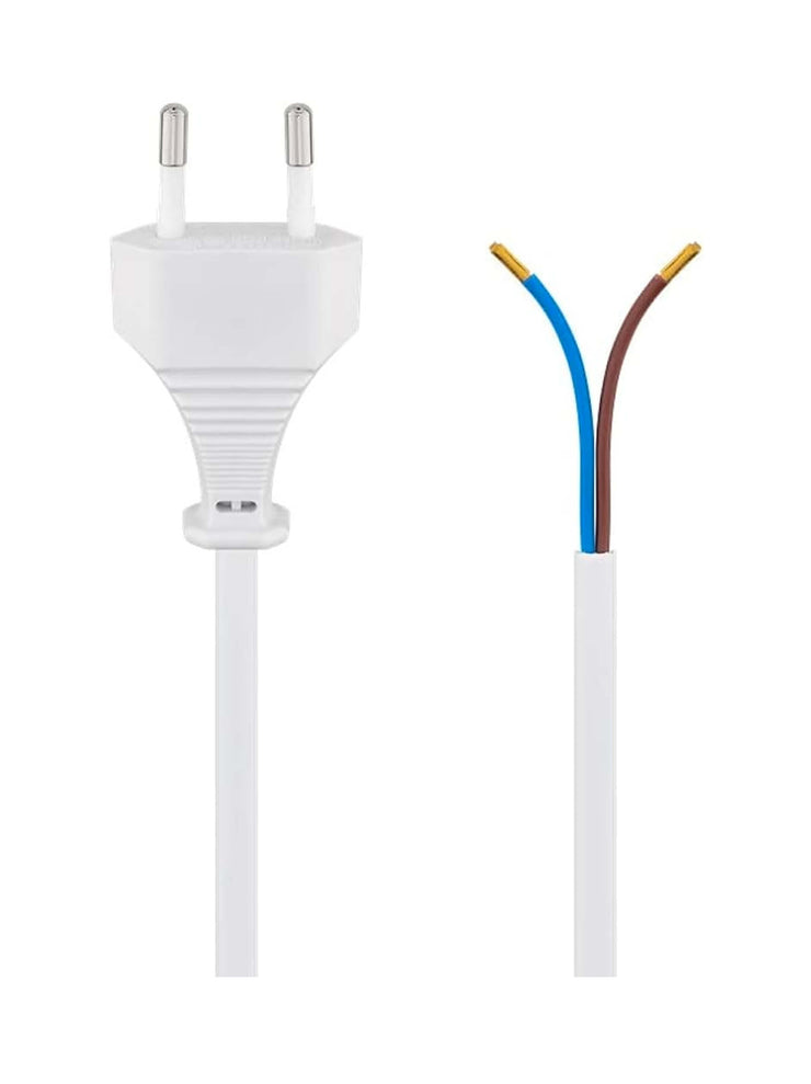 White Cable With Bipolar Plug